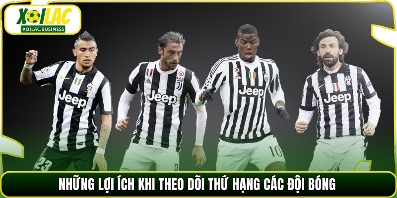 Những lợi ích khi theo dõi thứ hạng các đội bóng